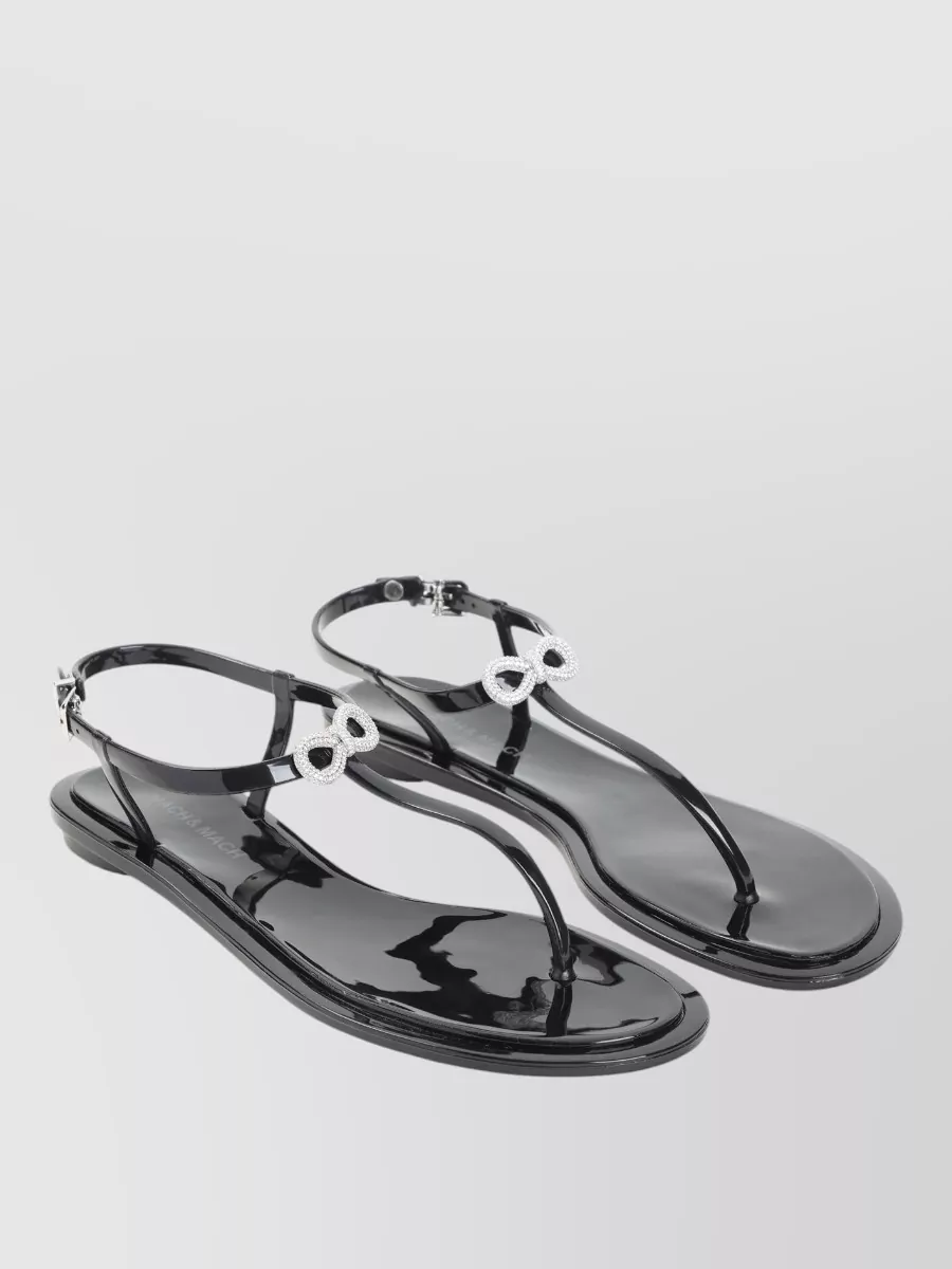 Mach & Mach Crystal-Embellished Rubber Thong Sandals