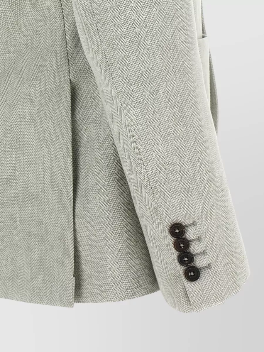 Pal Zileri Brera Blazer Notch Lapel Front Pockets