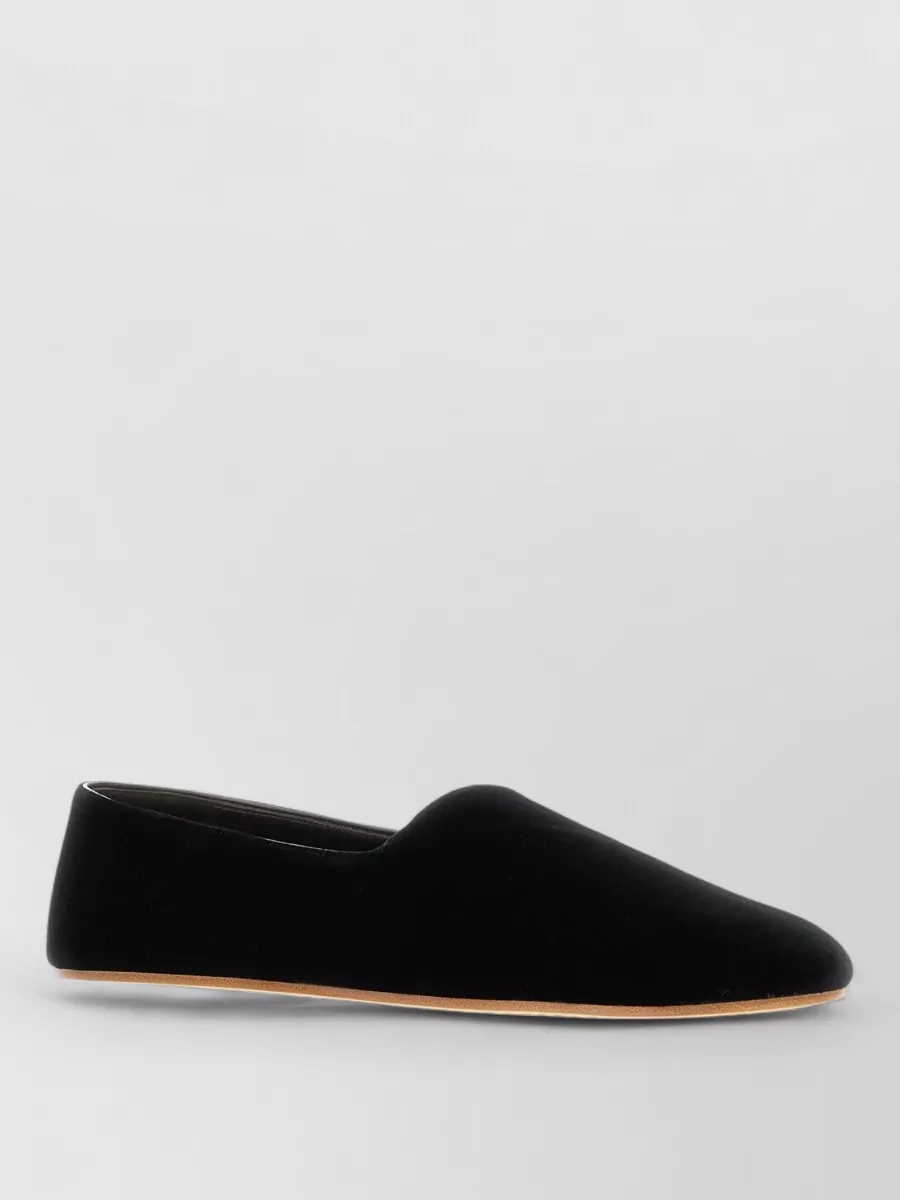The Row velvet ballerina shoes