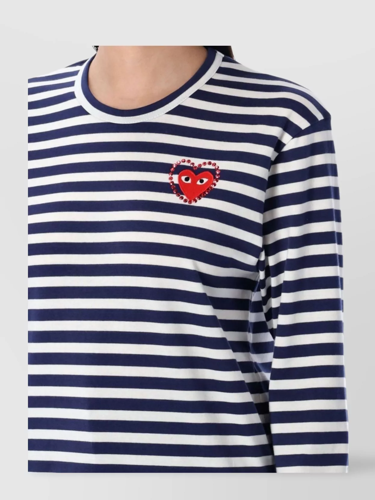 Comme Des Garçons Play Striped Long-sleeved T-shirt