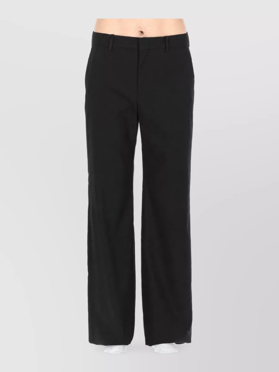 Gucci wool silk wide-leg tailored trousers