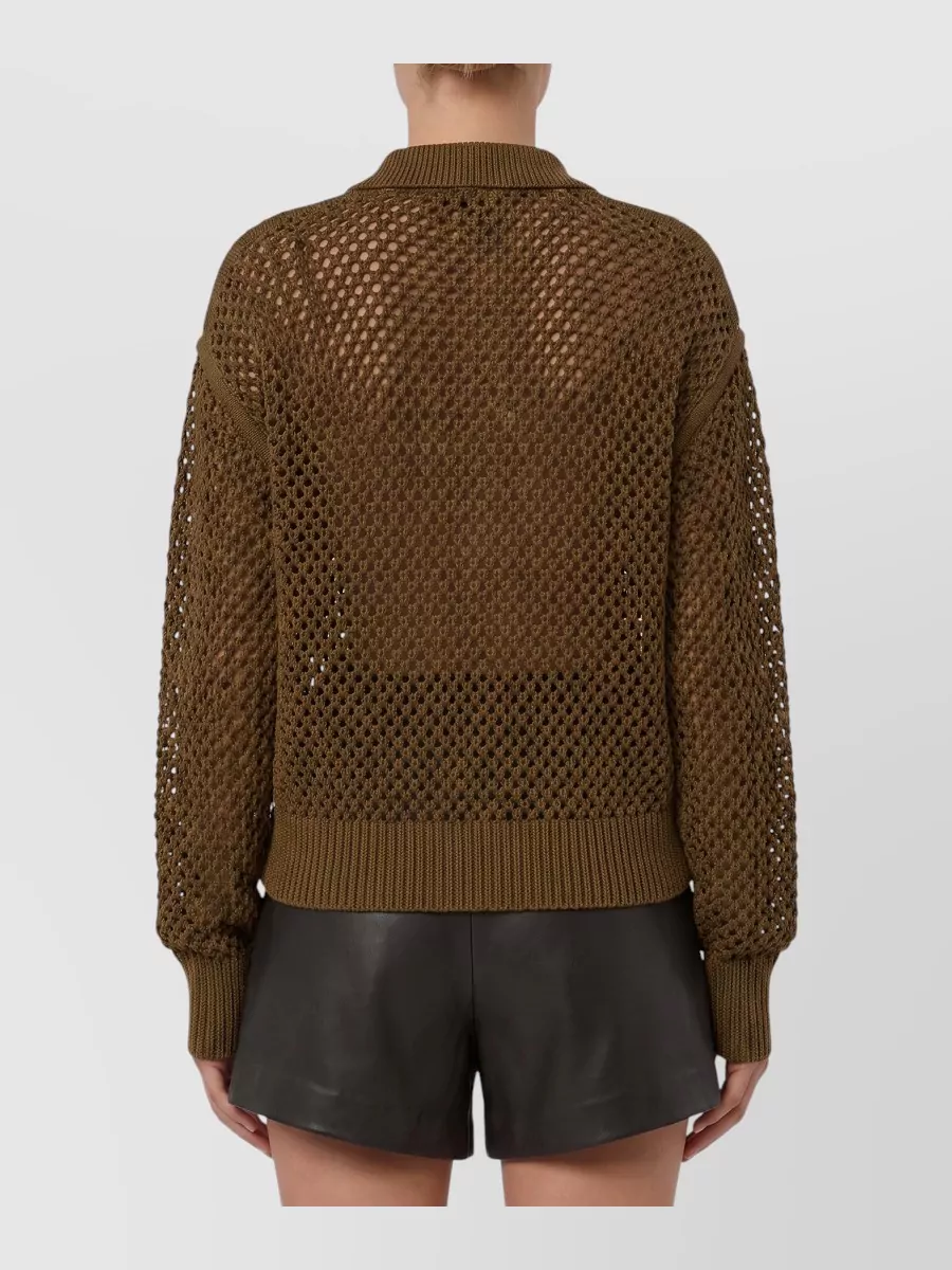 Max Mara Cotton Open Knit Cardigan