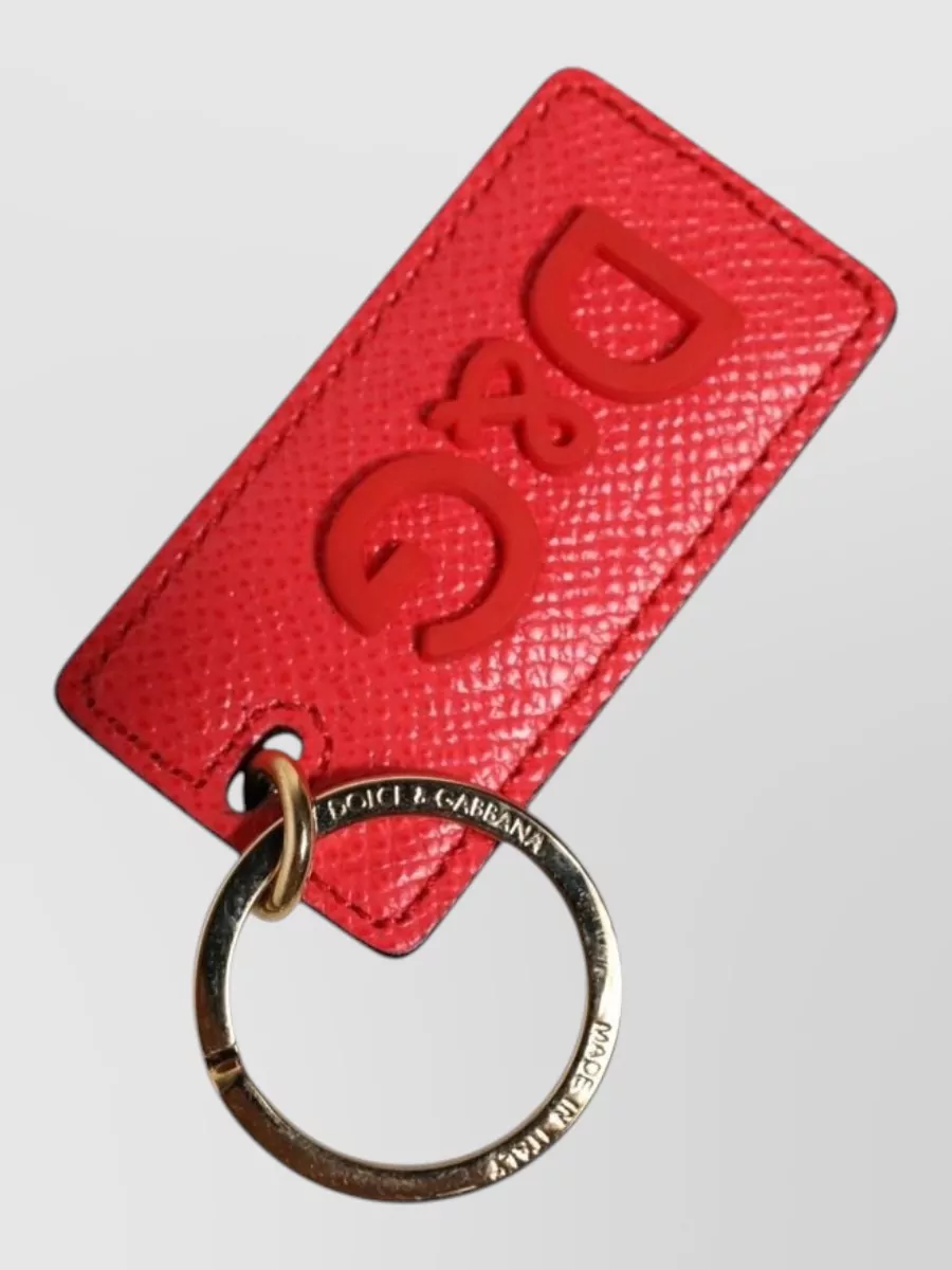 Dolce&Gabbana Leather Logo Keyring
