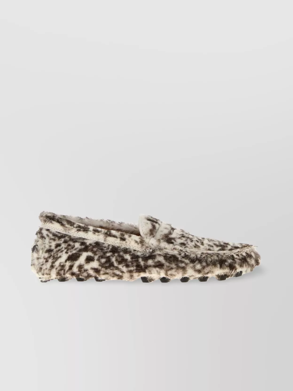 Tod's Animal Print Faux Fur Loafers