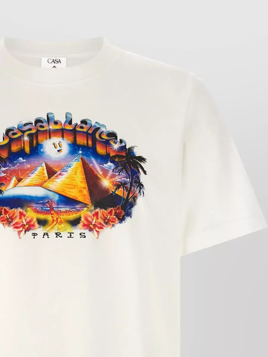 Casablanca Tourism Print Cotton T-Shirt