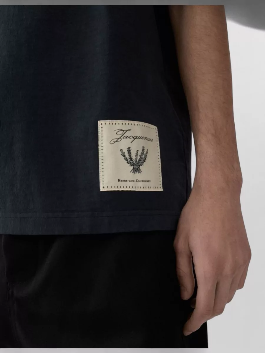 Jacquemus Logo Cotton Crew Neck Patch T Shirt