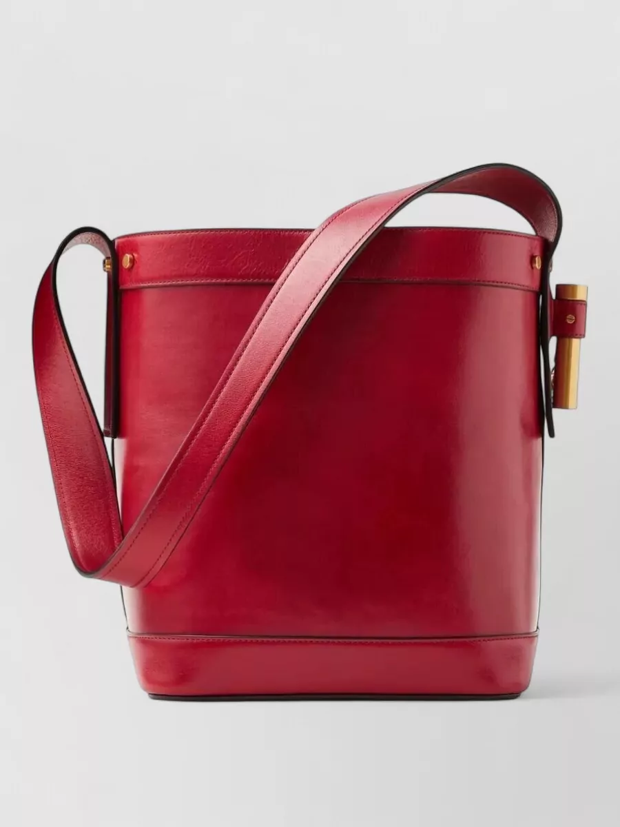 Versace Small Calf Leather Bucket Shoulder Bag