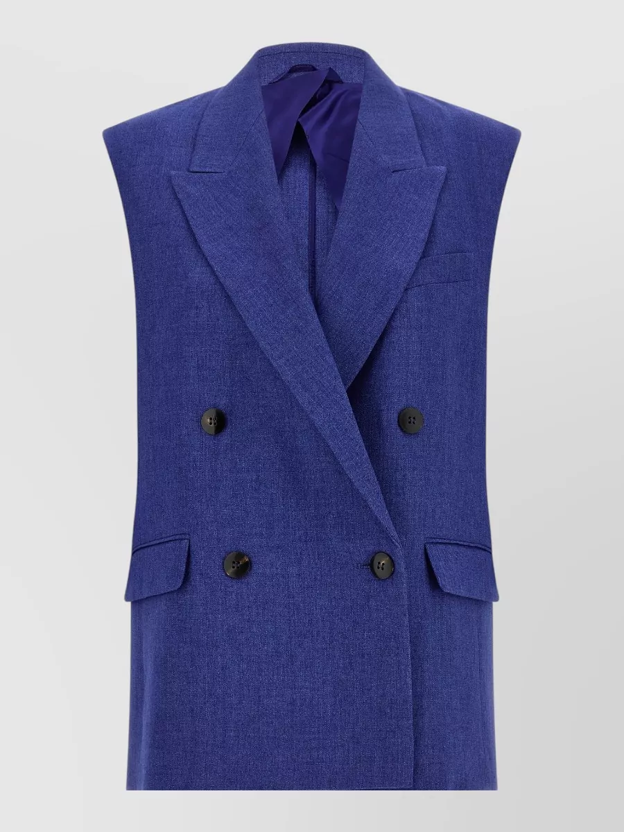 S Max Mara Linen double-breasted waistcoat