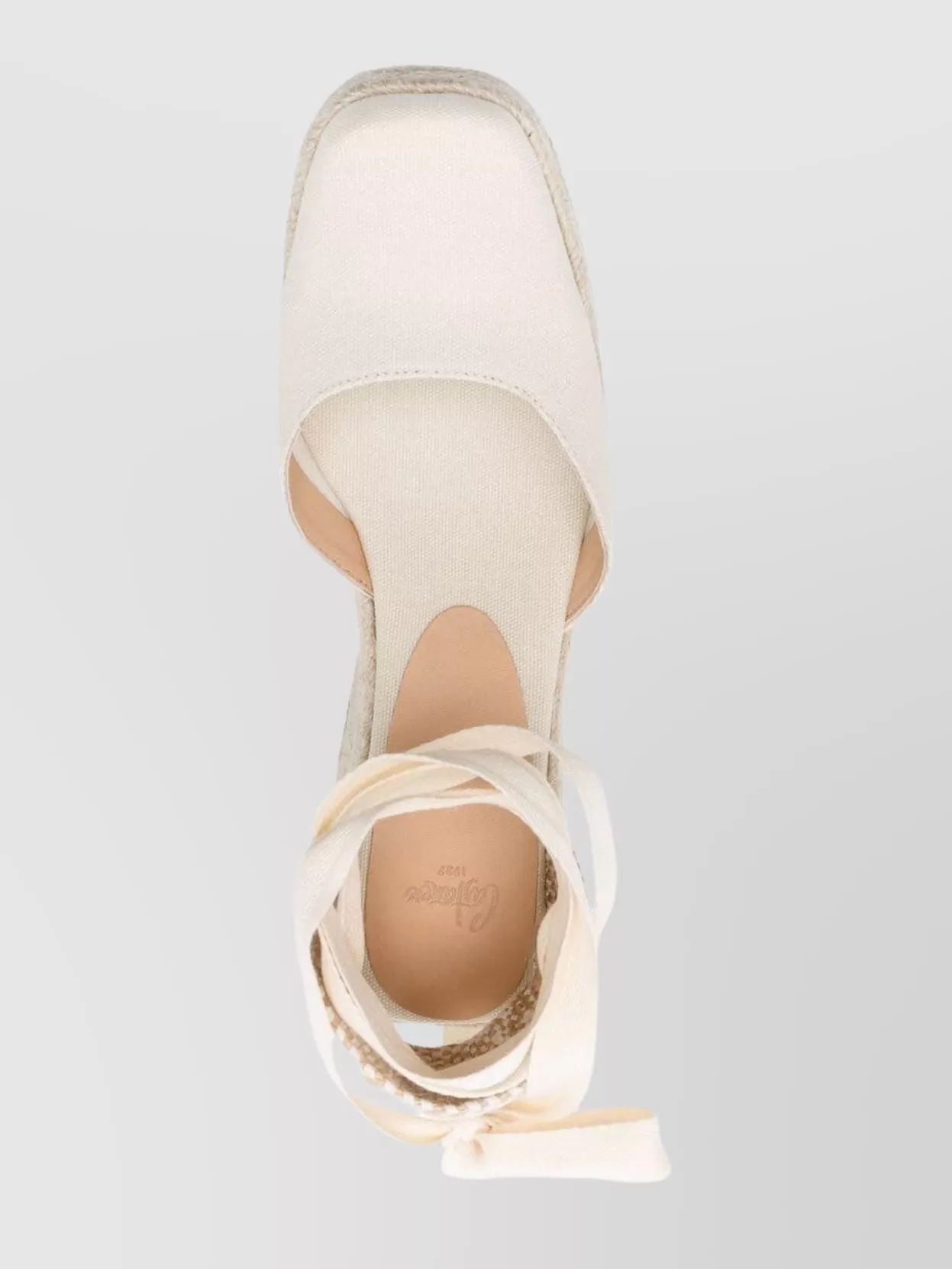 CASTAñER RAFFIA WEDGE ESPADRILLES IN CALF LEATHER
