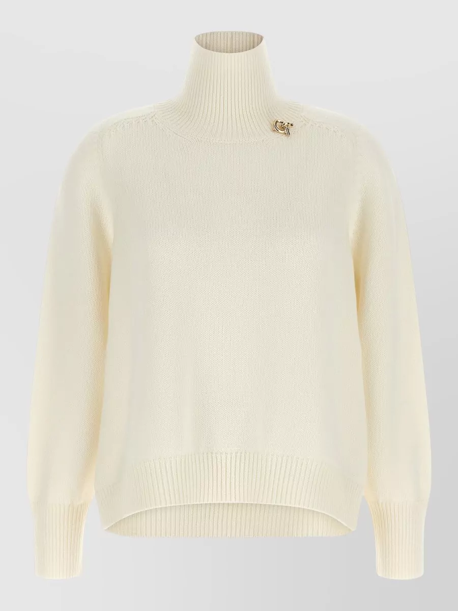 Fabiana Filippi virgin wool ribbed turtleneck sweater