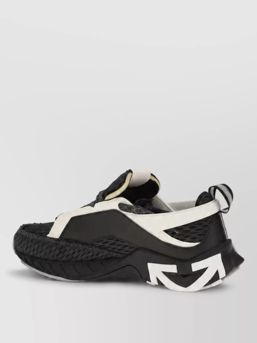 Off-White Polyester Slip-On Sneakers
