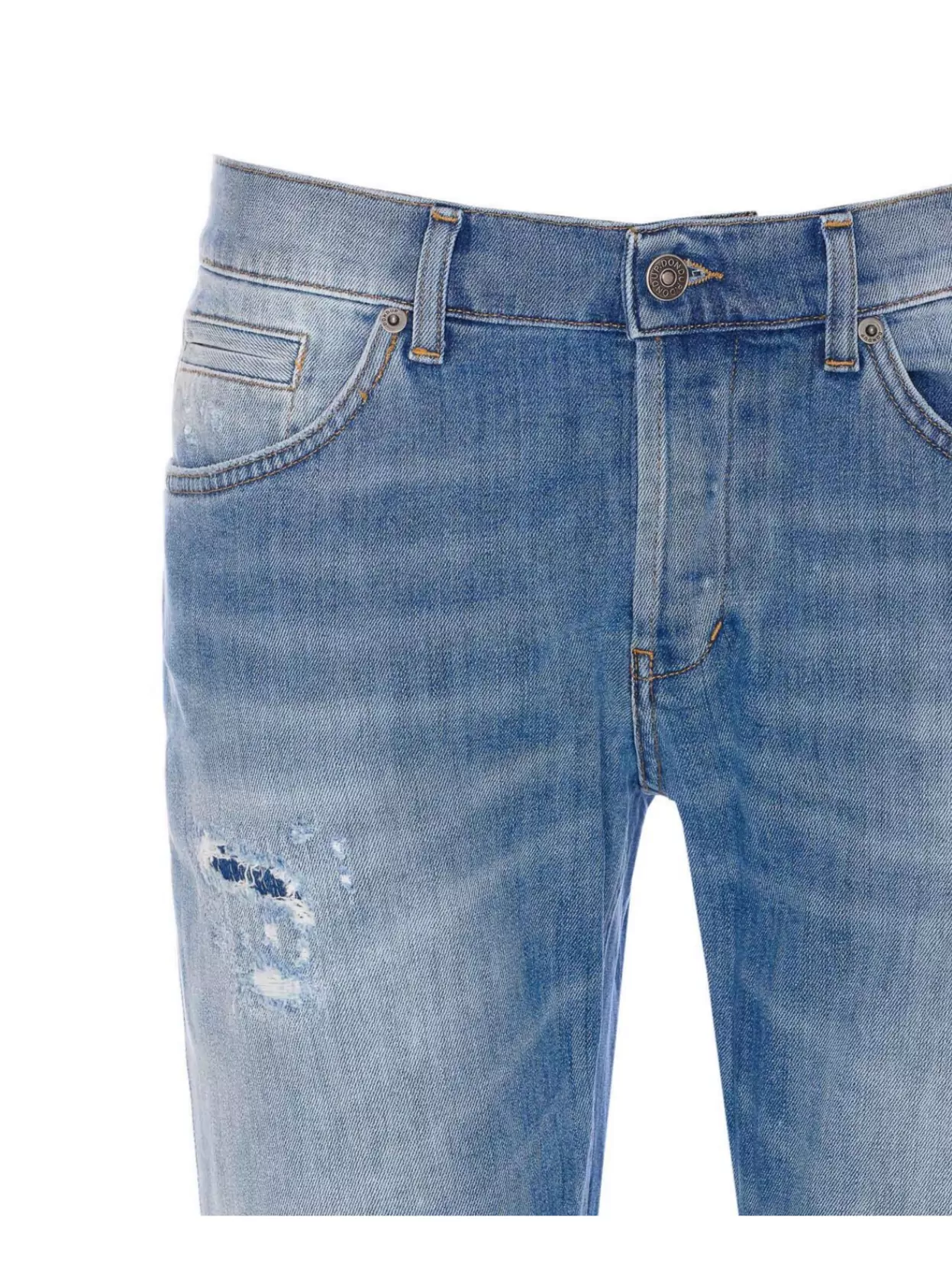 Dondup Slim Fit Distressed Five-pocket Belt Loops