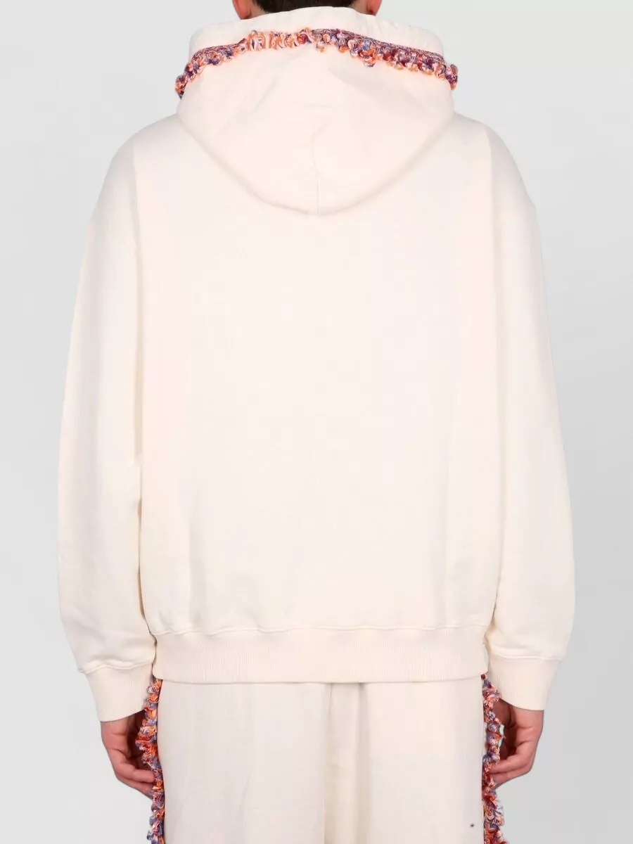 Marcelo Burlon County Of Milan Frayed Cotton Hoodie