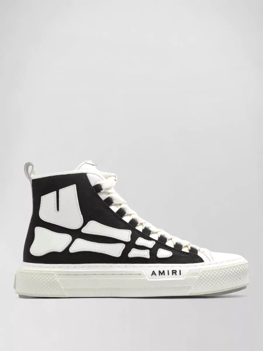 Amiri Canvas Skeleton Print Hi-Top Sneakers