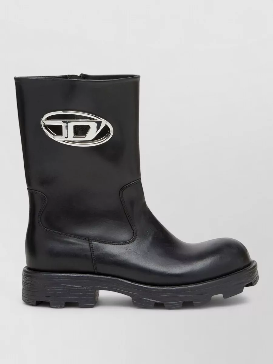 Diesel Ankle Boots Chunky Sole Modern Style In Black
