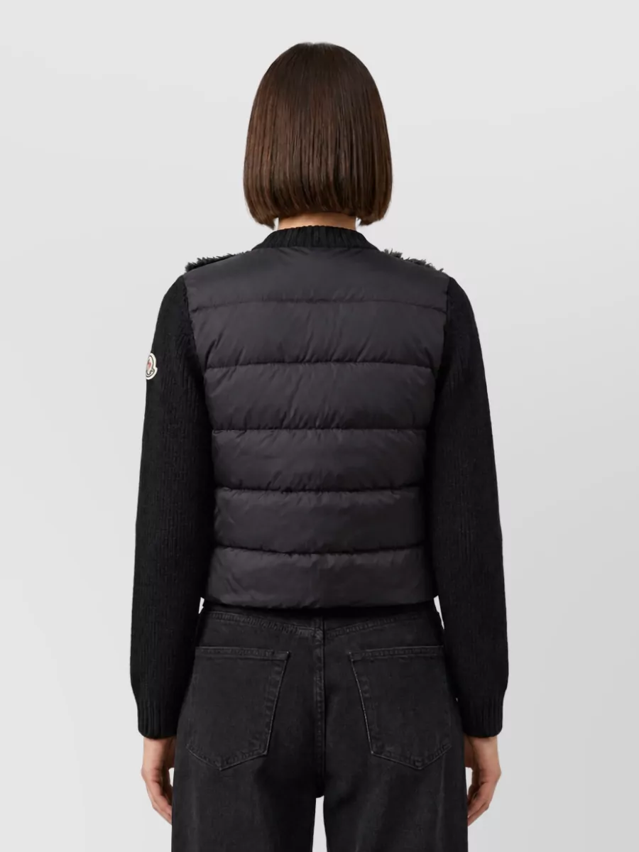 Moncler Down Quilted Ribbed Cardigan Jacket