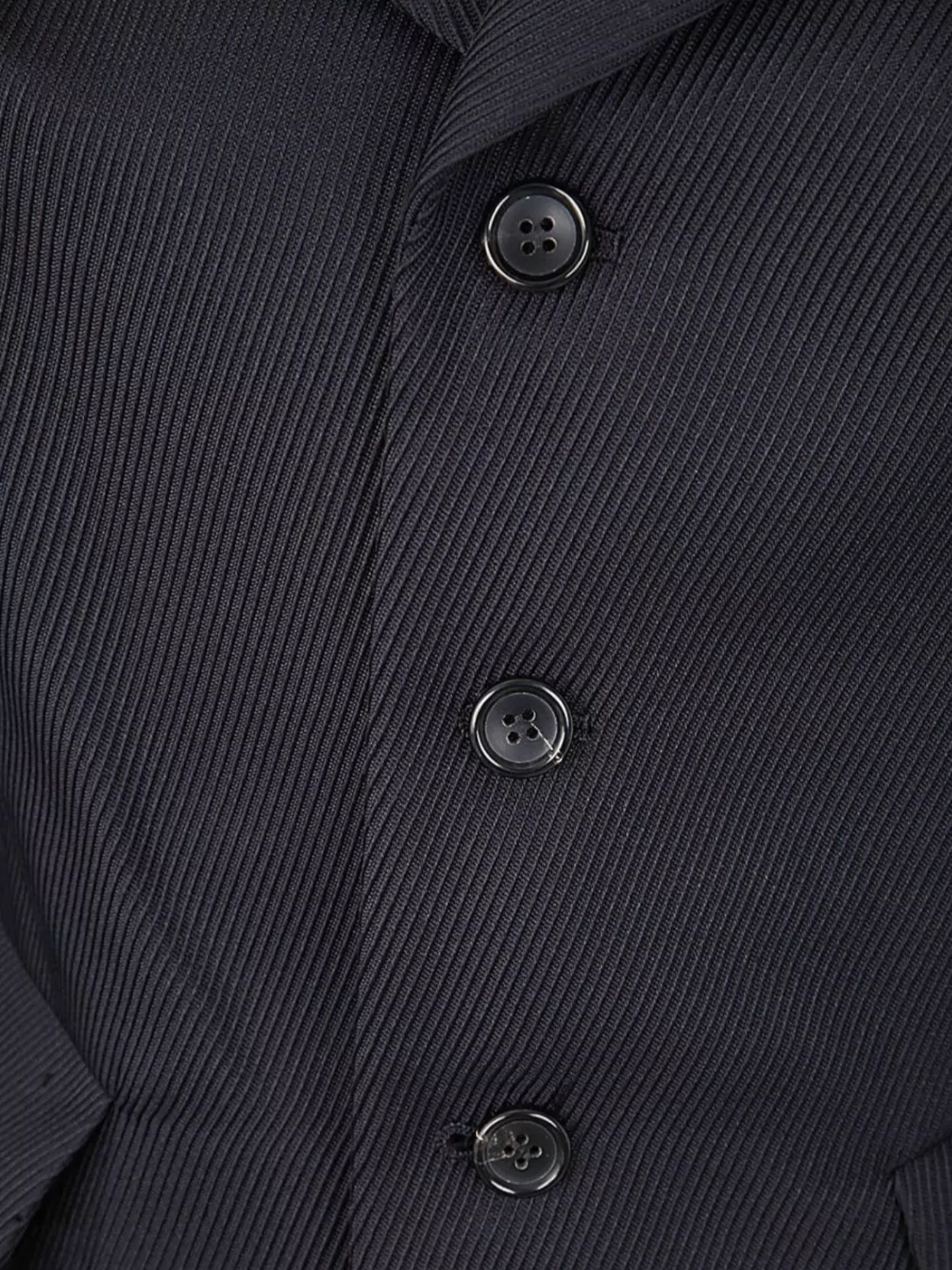 Comme Des Garçons Women's Structured Peplum Jacket With Button Detailing