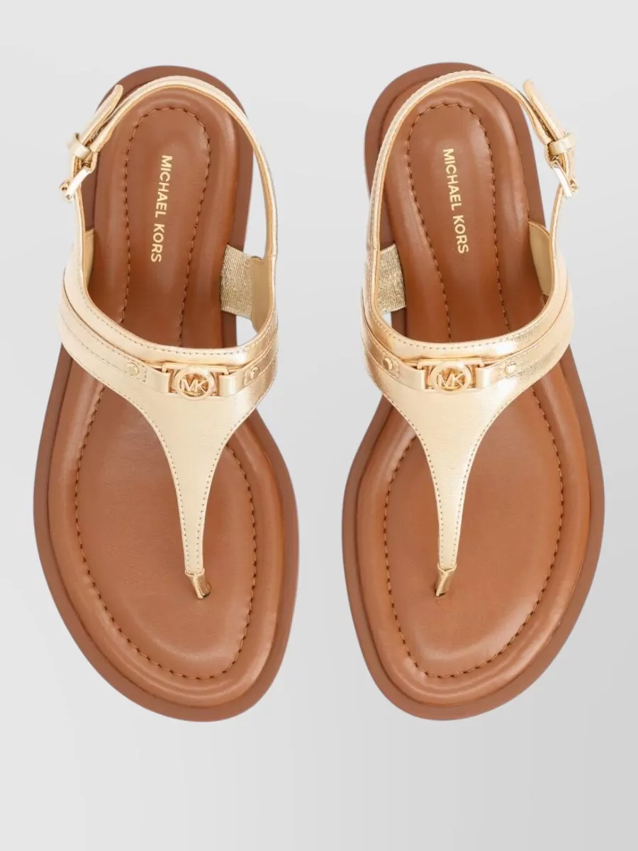 Michael Kors Leather Slide Sandals