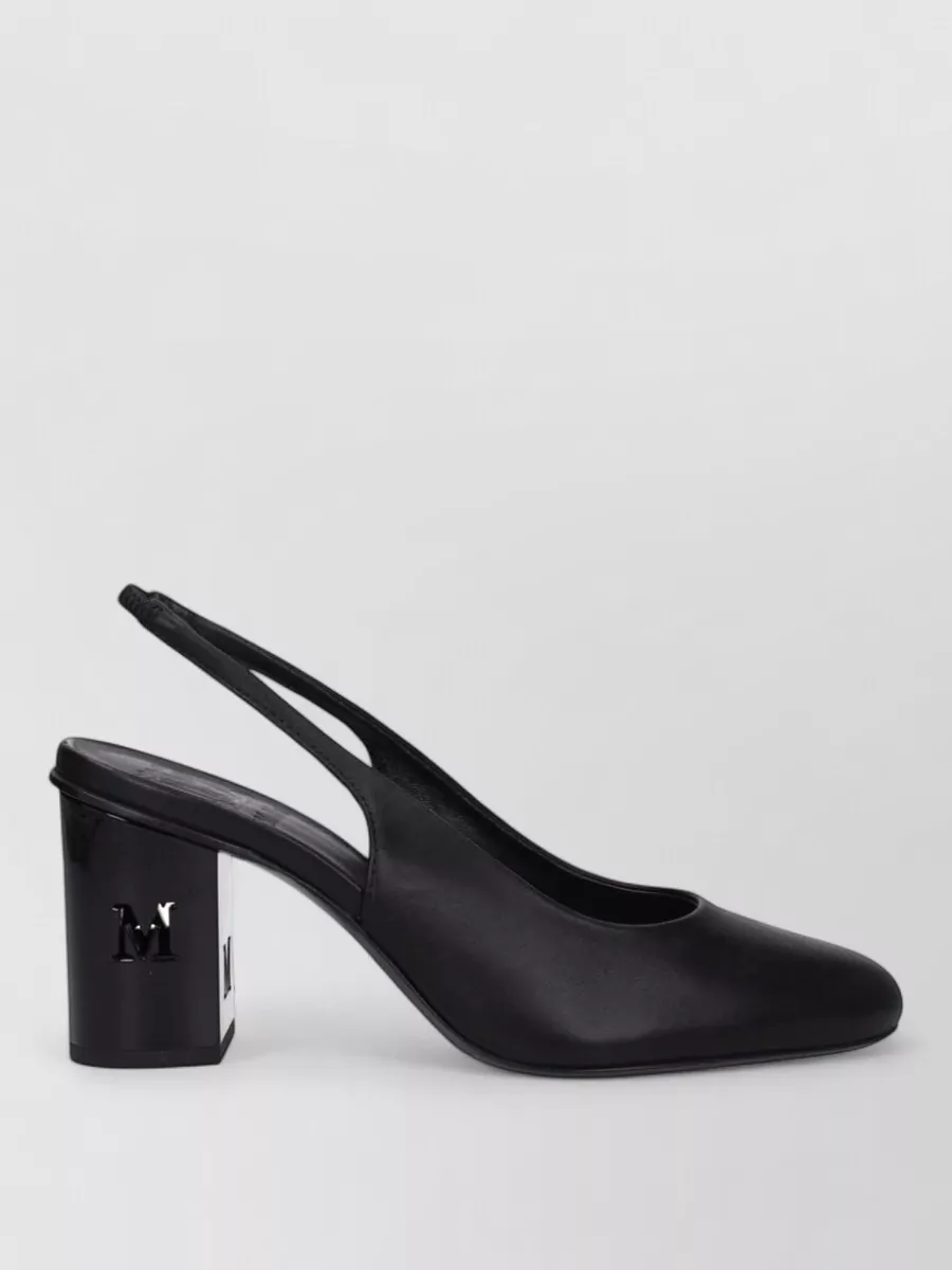 Max Mara Leather Slingback High Heel Sandals