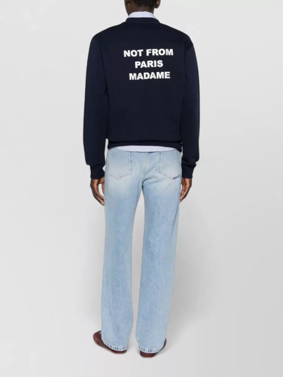 Drôle De Monsieur Cotton Crewneck Sweatshirt