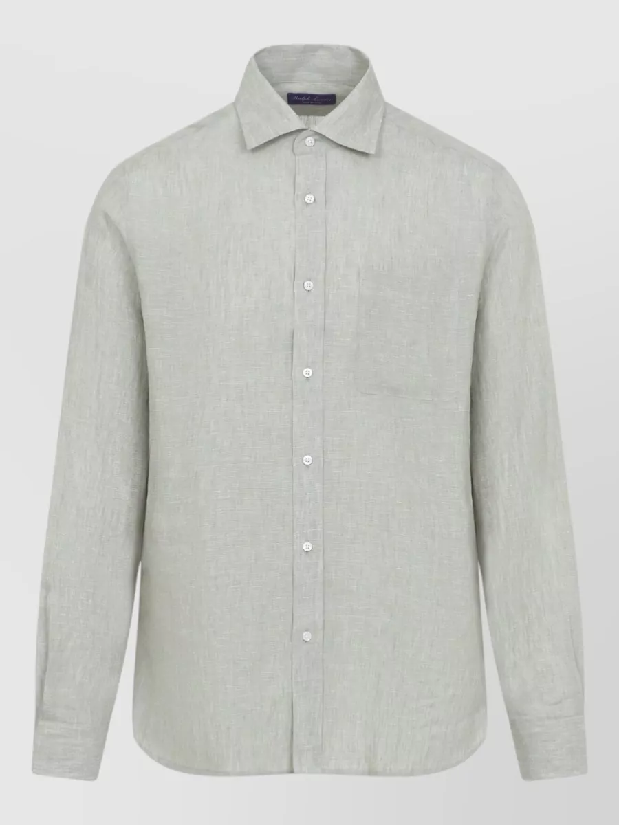 Ralph Lauren Purple Label Linen Long-Sleeve Shirt