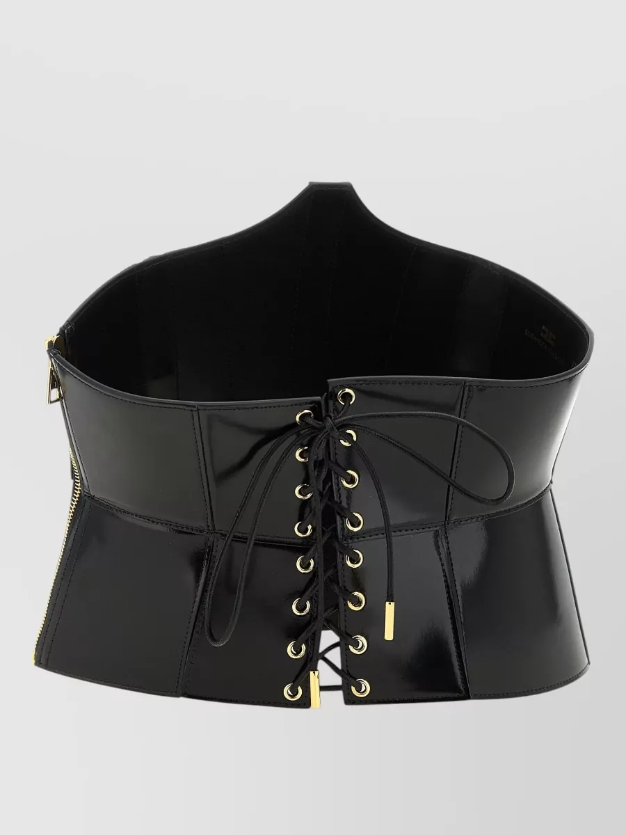 Elisabetta Franchi Leather Bustier Belt