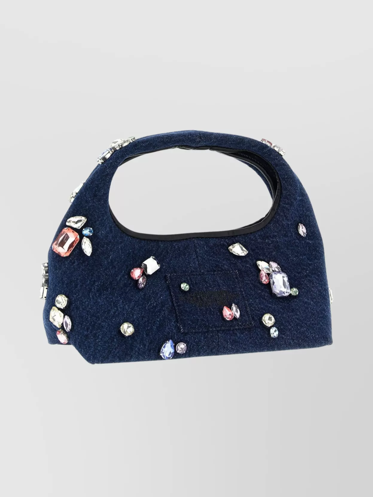 Marc Jacobs Denim Mini Sack Handbag With Embellished Design