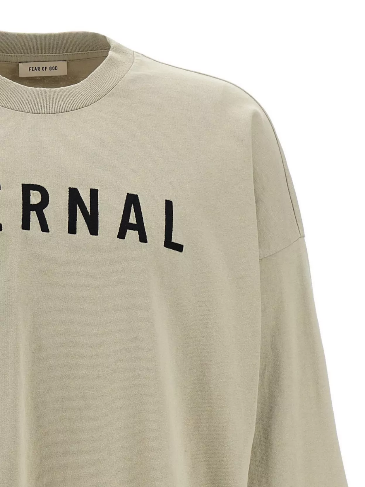 Shop Fear Of God Ribbed Crew Neck Graphic Print T-shirt