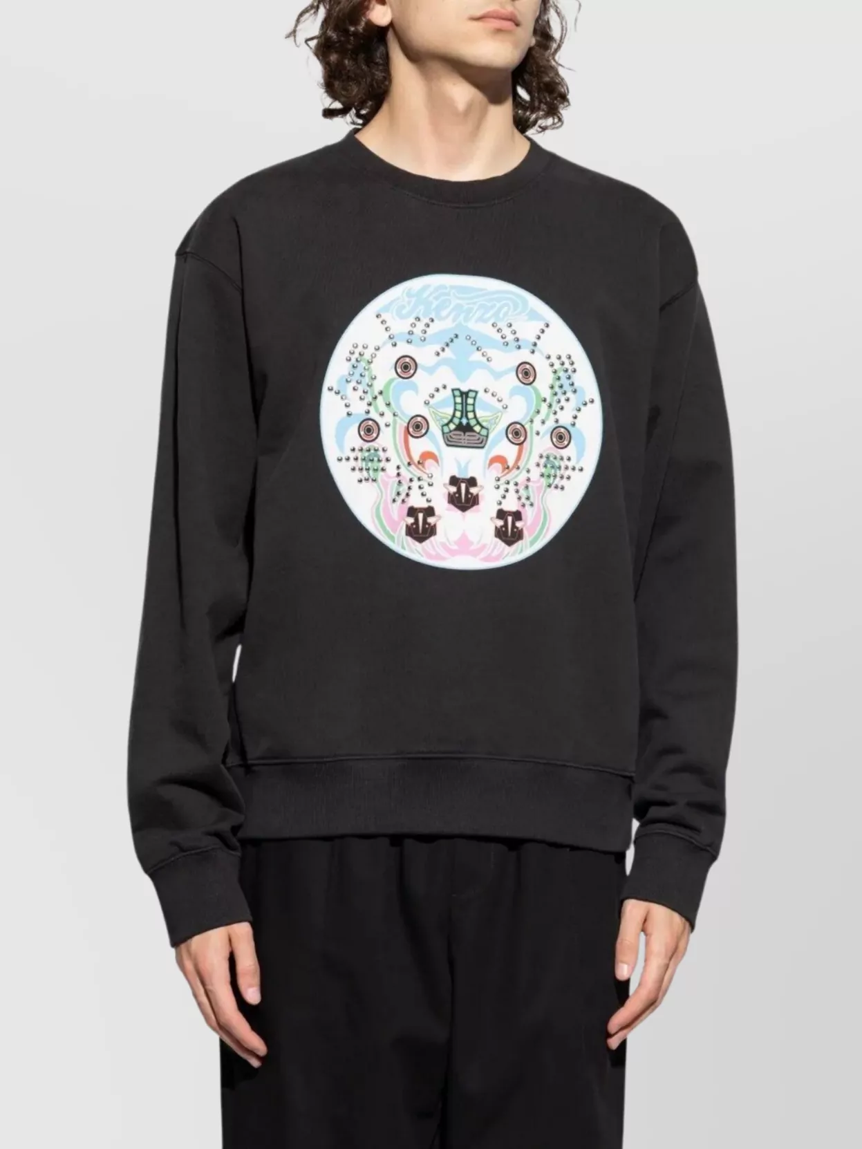 Kenzo Embroidered Sweatshirt With Crew Neck And Long Sleeves