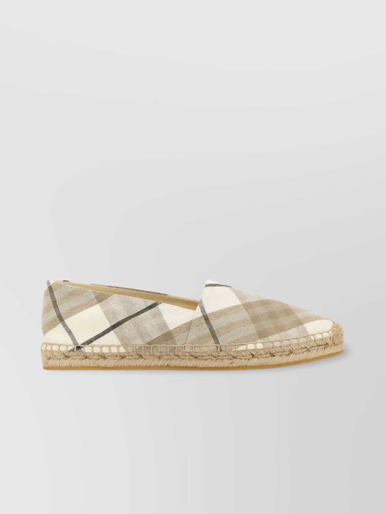 Burberry Embroidered Canvas Check Espadrilles