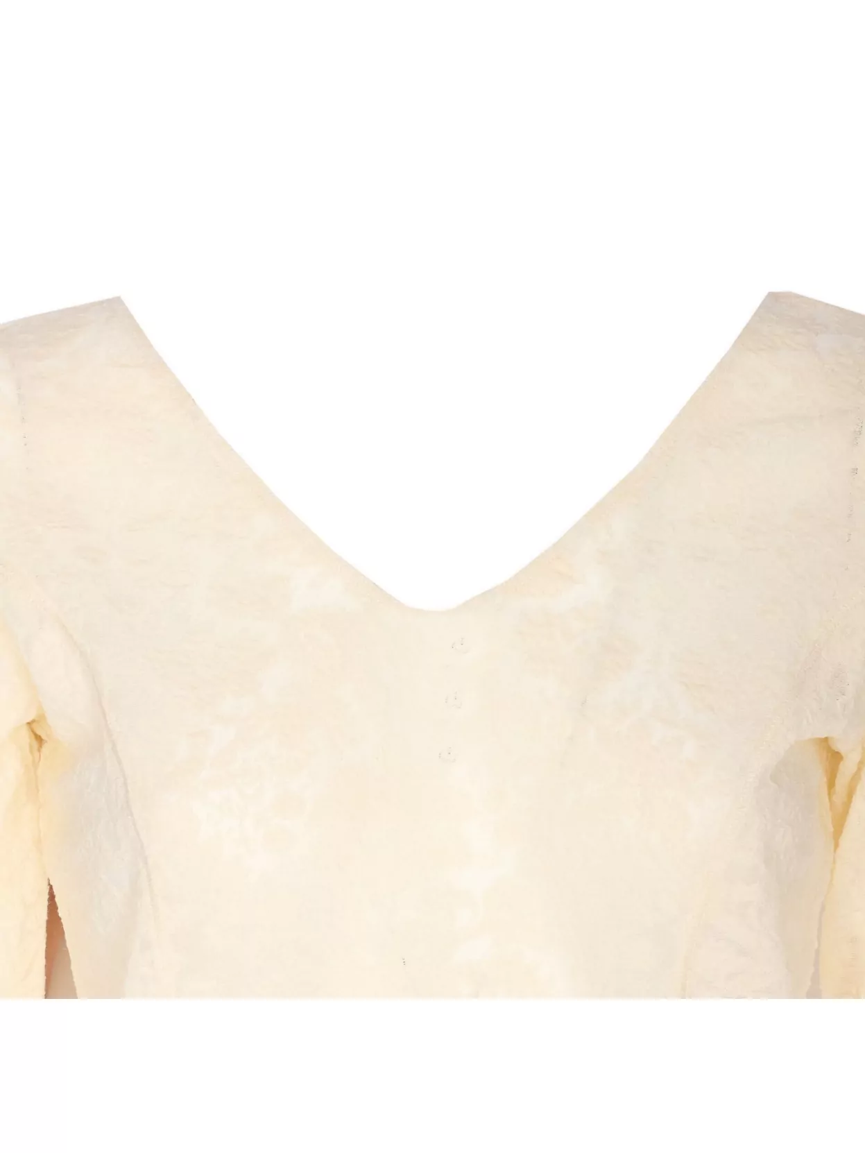 Pinko Long Sleeve V-Neck Knitwear With Lace Effect