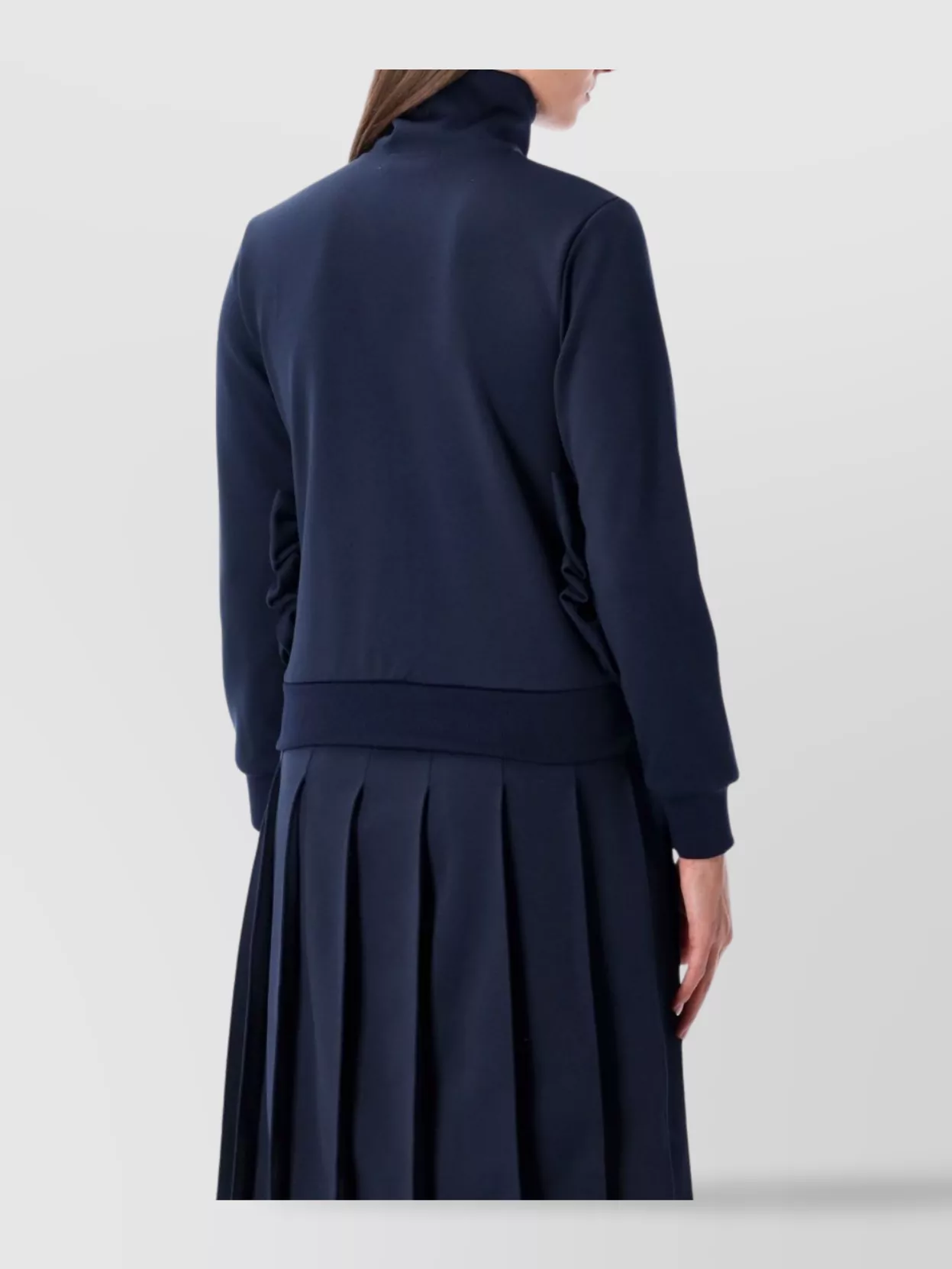 Comme Des Garçons Ruffle Pocket Knitwear High Collar