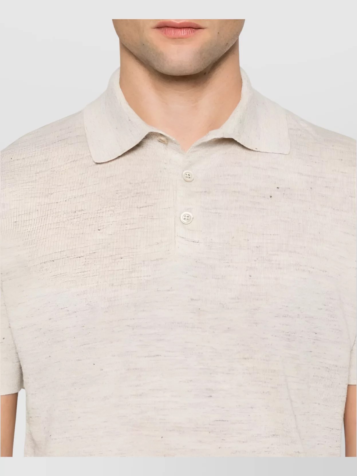 Brunello Cucinelli Fine Knit Polo Shirt With Tubular Collar