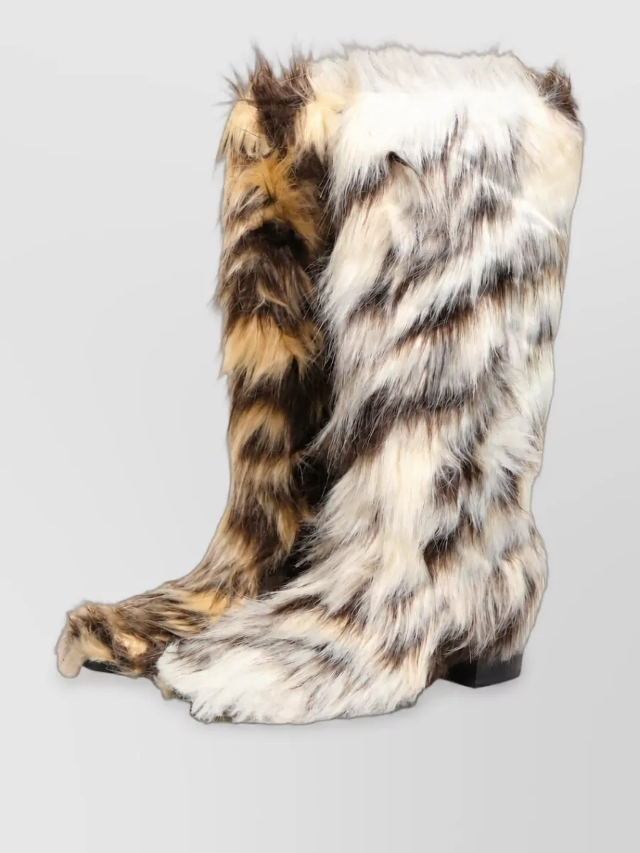 Dolce&Gabbana Faux Fur Knee-High Boots