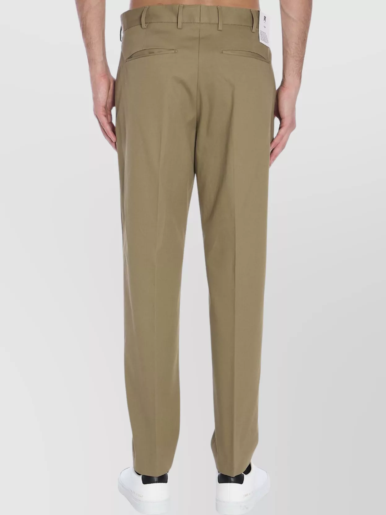 Pt Torino Tailored Trousers With Rear And Side Pockets In Green