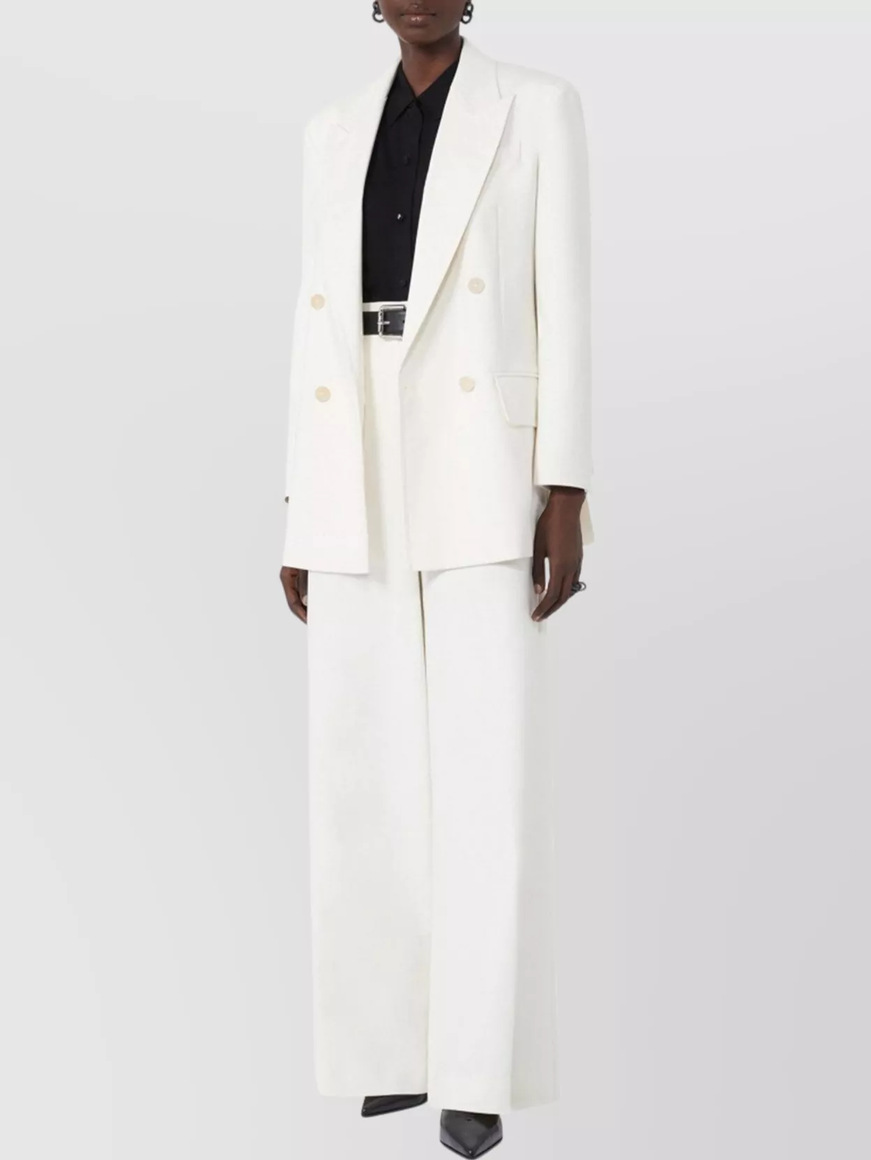 Max Mara Olimpia Jacket In Stretch Canvas In White