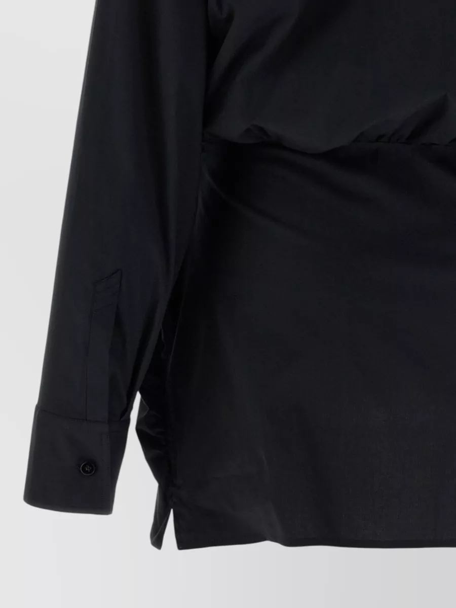 The Attico Layered Shirt Dress Long Sleeves Draped