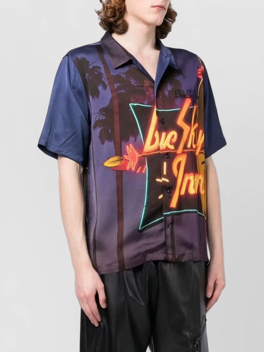 Blue Sky Inn Graphic Print Short-Sleeve Shirt