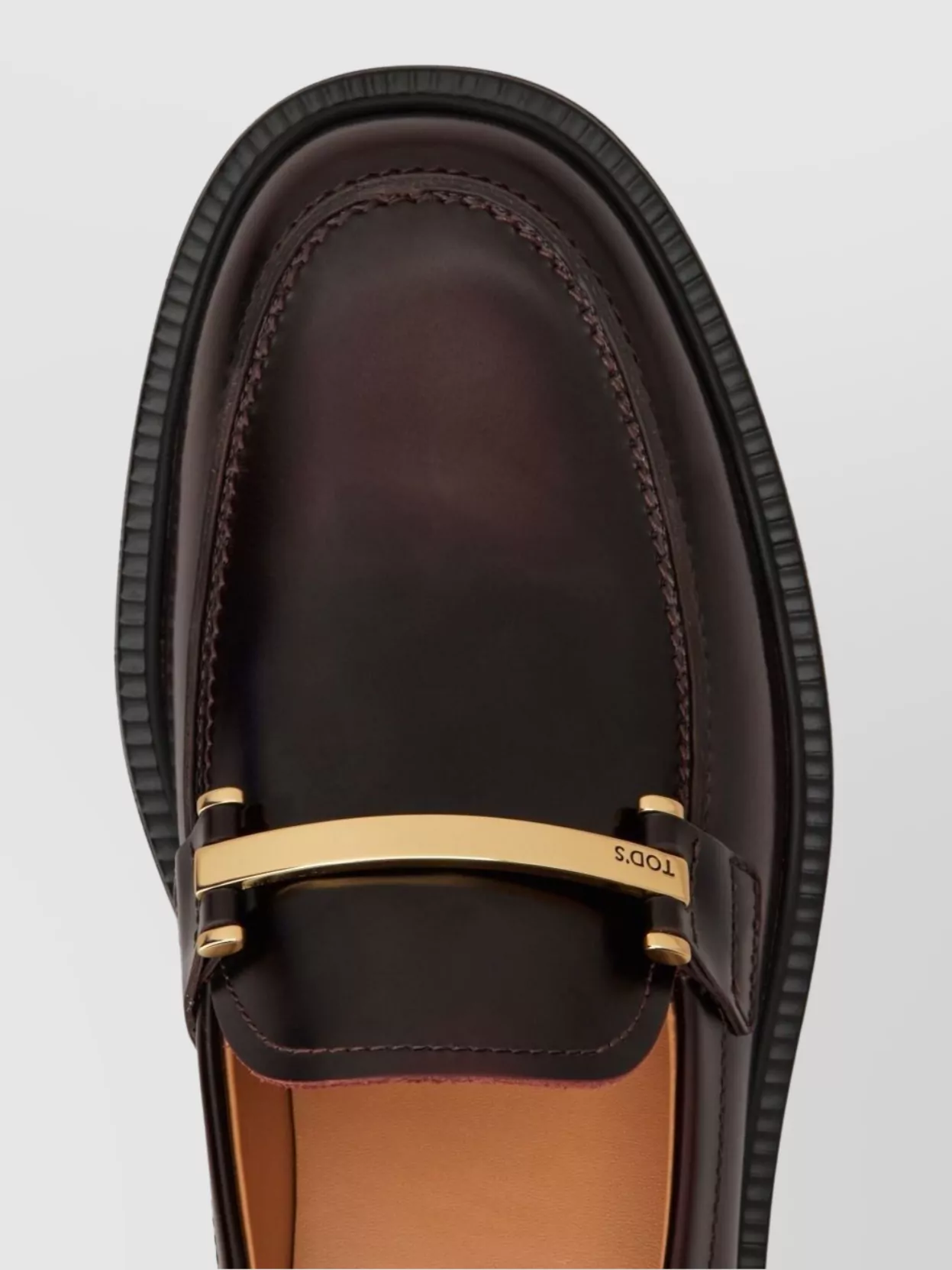 Tod's Rubber Sole Loafers Gold-Tone Hardware