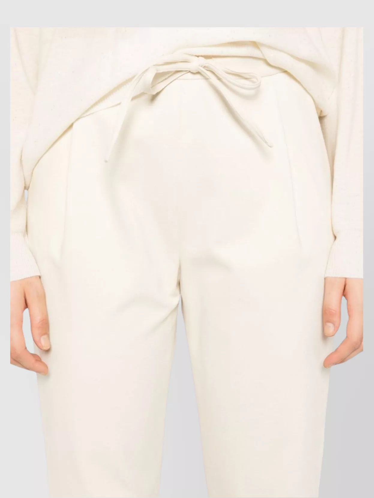 Fabiana Filippi Trousers Drawstring Pleat Detail