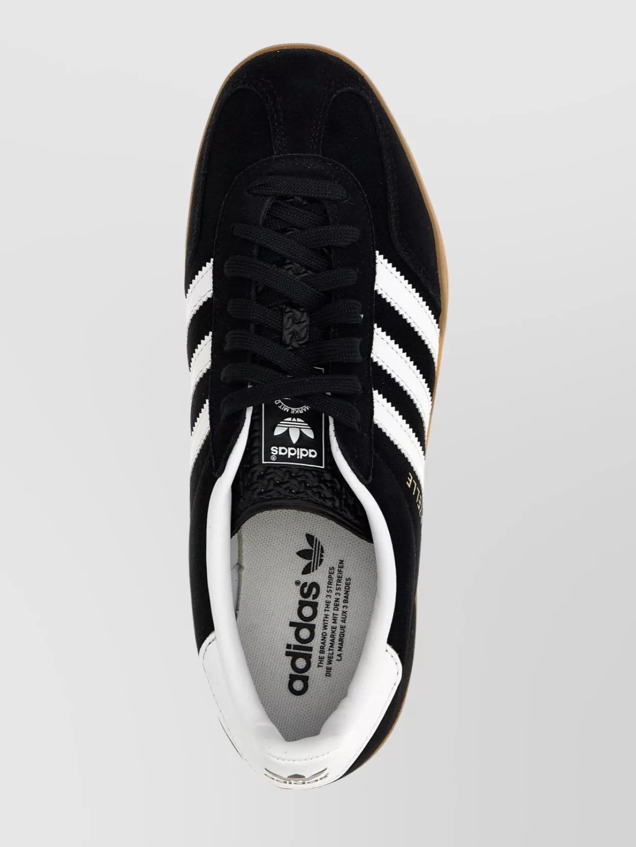 Adidas Originals Gazelle Sneakers With Rubber Sole And Contrasting Heel In Black