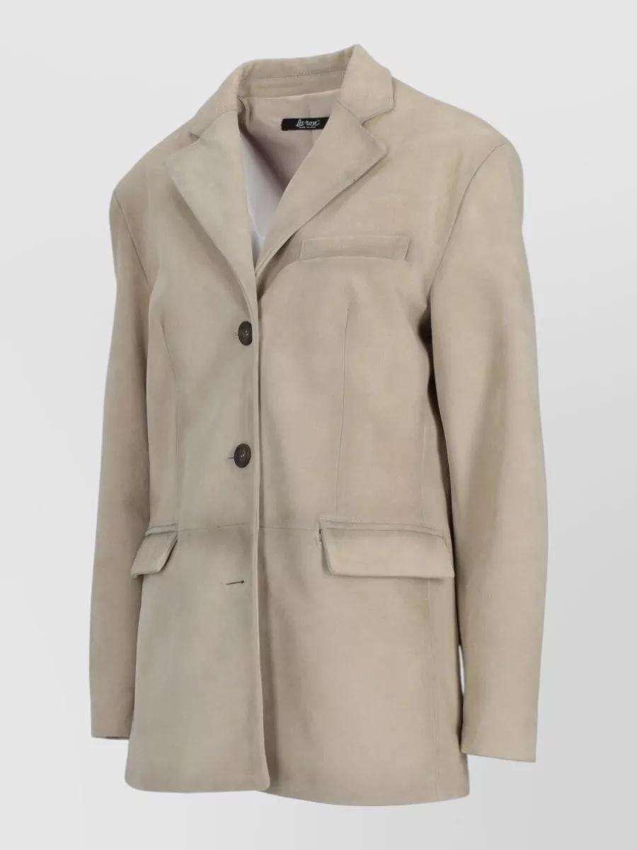 La Rose Suede Single-Breasted Coat