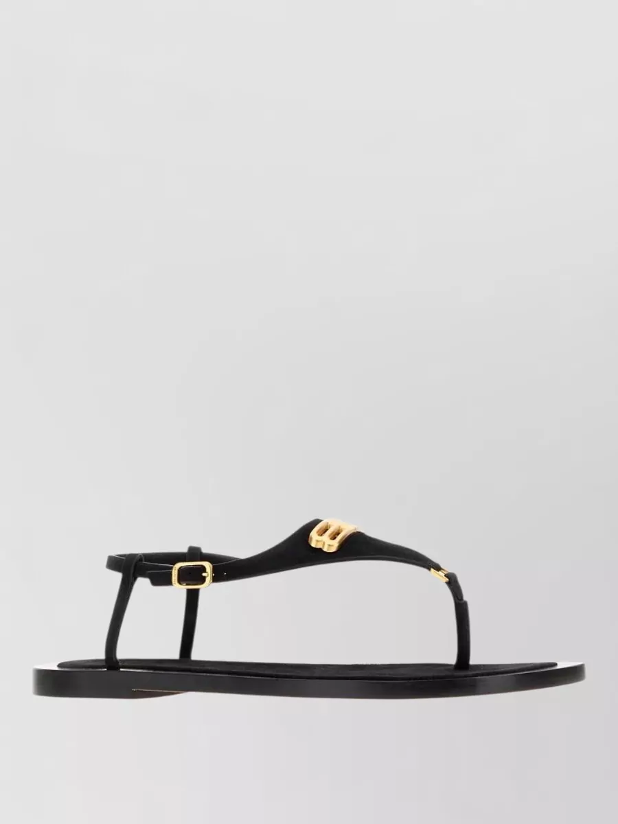 Balenciaga suede thong sandals