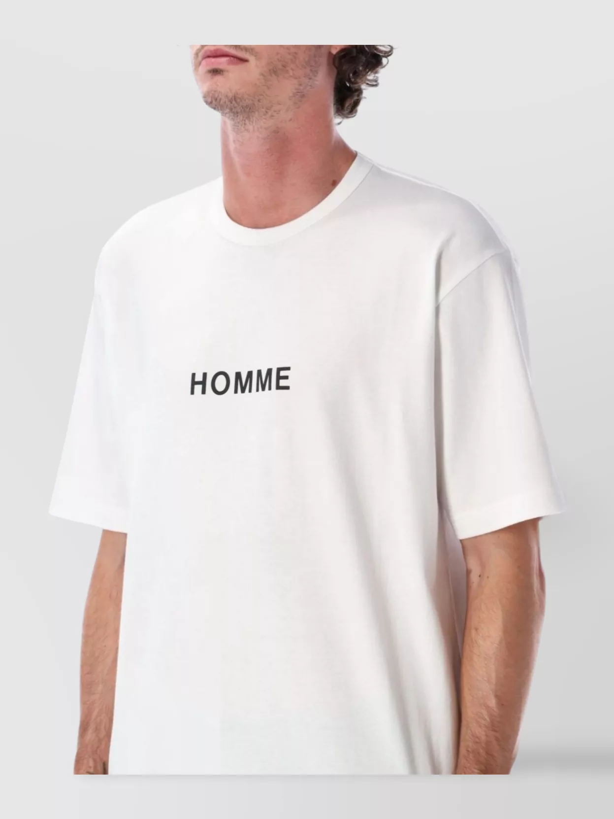 Comme Des Garçons Homme Crew Neck Short Sleeve Logo T-Shirt