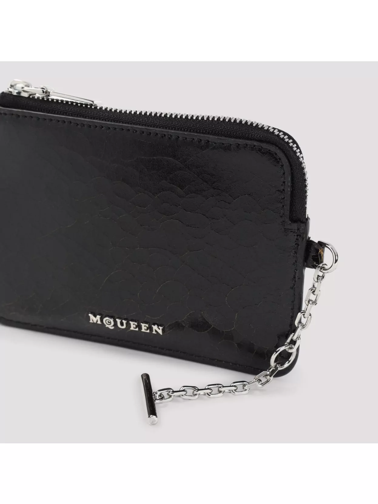 Alexander Mcqueen Slip Zip Coin Pouch Chain Detail Bag