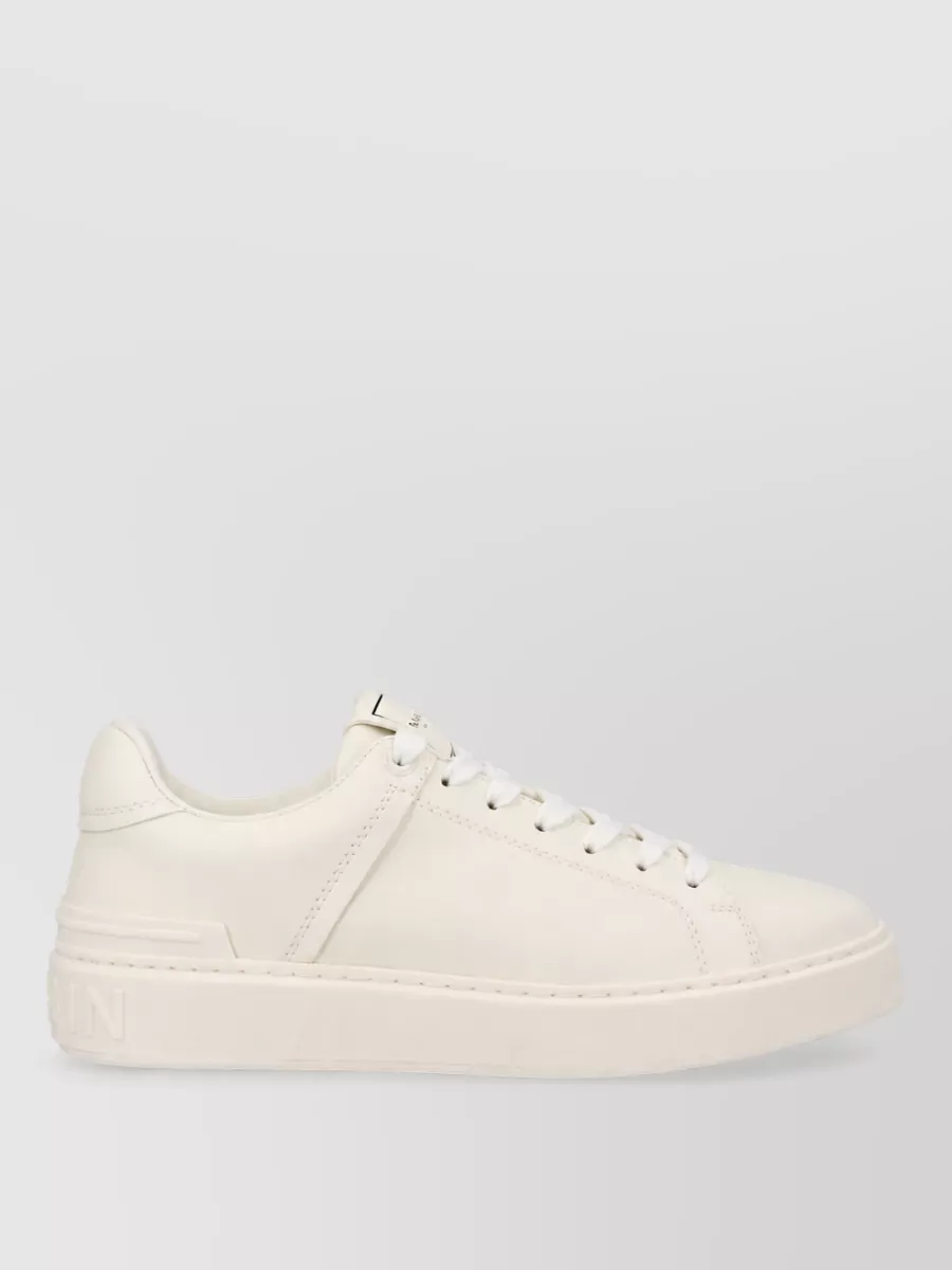 Balmain Leather Lace-Up Sneakers