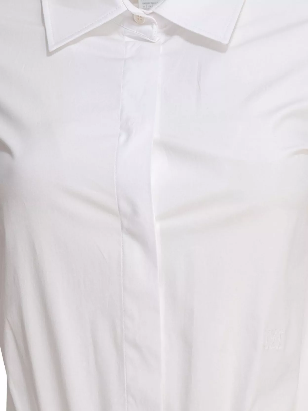 Shop Max Mara Collared Bodysuit With Cuffed Long Sleeves