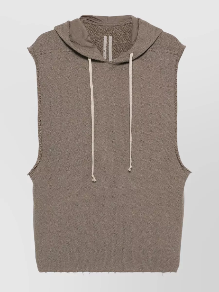 Rick Owens Sleeveless Cotton Hoodie