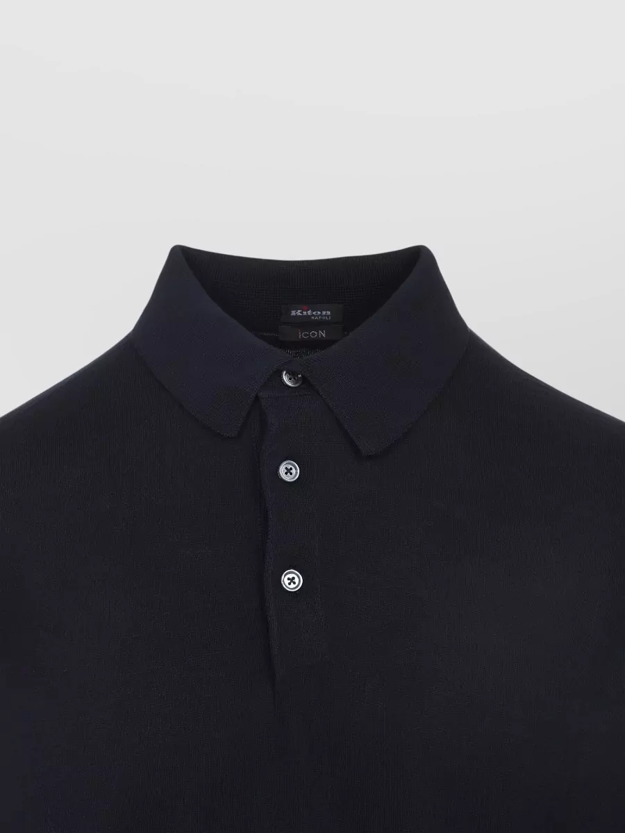 Kiton Cotton Long-Sleeve Polo Shirt