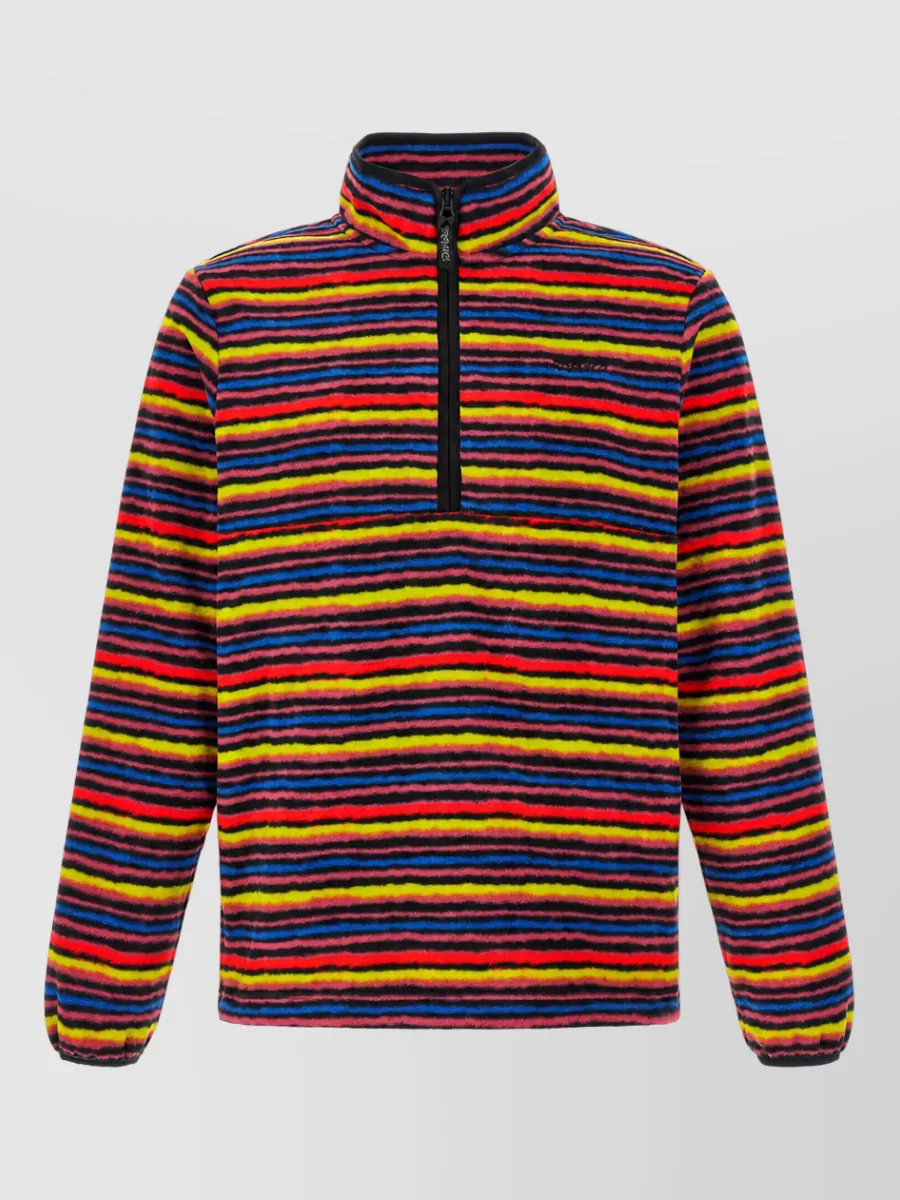 Gramicci Striped fleece half-zip sweatshirt